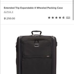 LARGE TUMI LUGGAGE, NORMALLY $1,250
